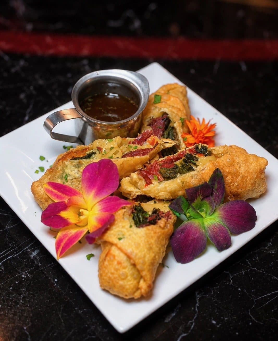 Soul Rolls with dipping sauce