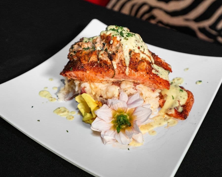 Stuffed Salmon at Pizookah Lounge in Kennesaw, GA